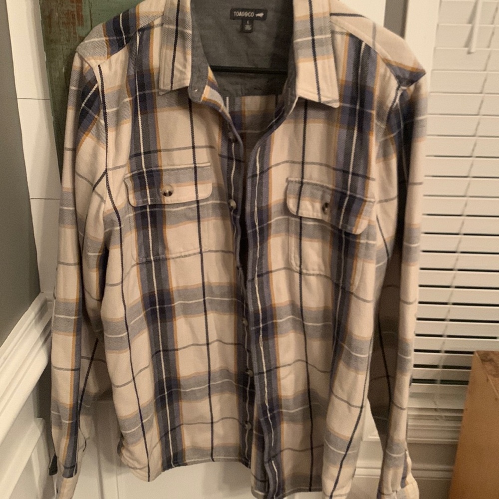 Heavy plaid button down